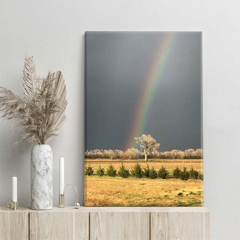 Hutchinson Wichita Lucky Honking Tree Photo Canvas Rainbow Landscape Wall Art